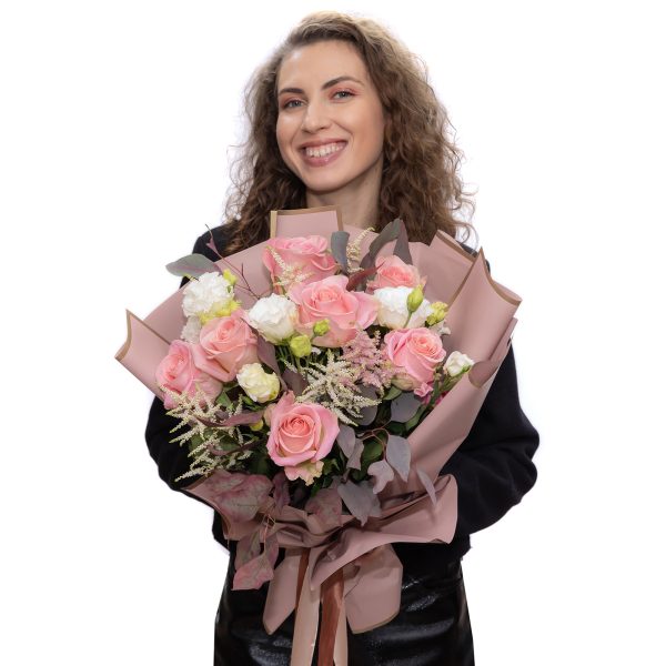 BUCHET SUPERB ELEGANT ROZ PUDRAT