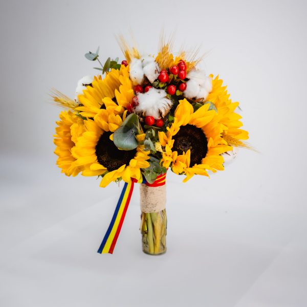 BUCHET DE CUNUNIE CU FLOAREA SOARELUI