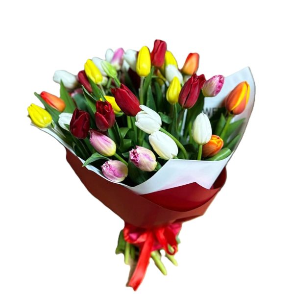 BUCHET 31 LALELE MULTICOLORE DE PRIMĂVARĂ